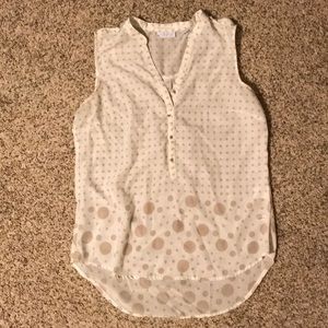 Polka dot tank top blouse
